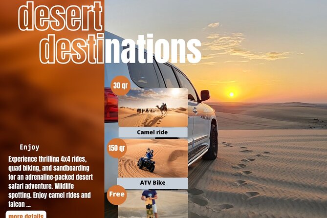 Desert Safari Qatar - Sand skiing and the desert activity stop