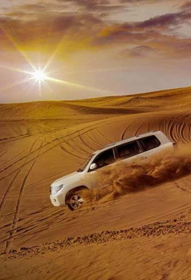 Desert Safari, Quad Bike, Camel Ride, Falcon & Sandboarding - Tire pressure, then the real desert driving