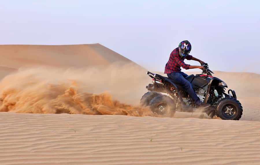 Desert Safari Self-Drive Quad Bike OR Dune Buggy Experience - Sandboarding and Photos at Inland Sea Beach
