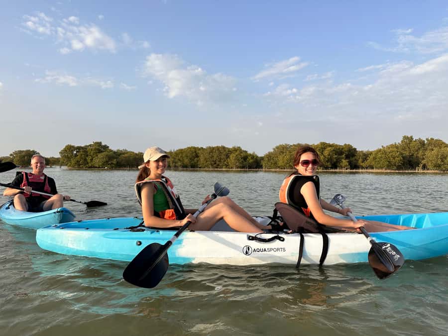 Discover Purple Island | Guided Mangrove Kayaking Experience - Reaching the AquaSports Qatar camp near Al Khor