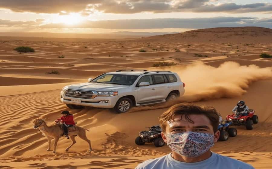 Doha: Budget Friendly Desert Safari,CamelRide & Sandboarding - Reaching the dunes from Al Wakrah Municipality
