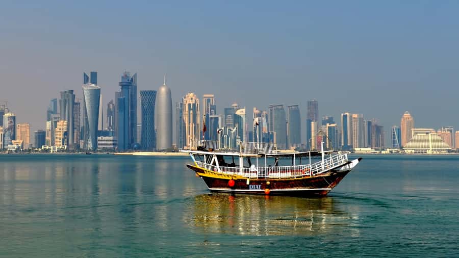 Doha: City Highlights Tour and Traditional Dhow Boat Cruise - Katara Cultural Village, art and public architecture