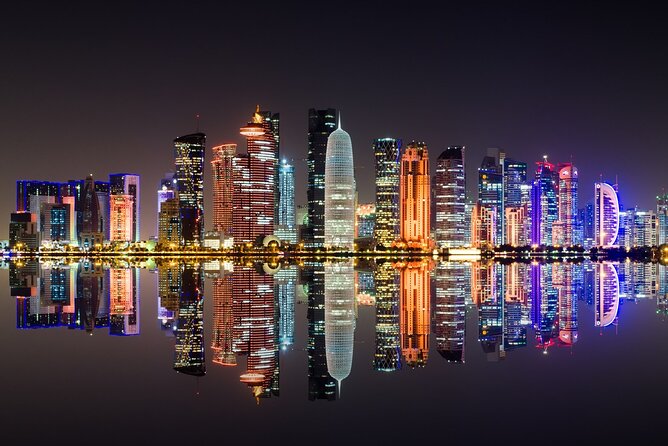 Doha City Tour With Traditional Dhow Cruise - The Corniche and West Bay after dark