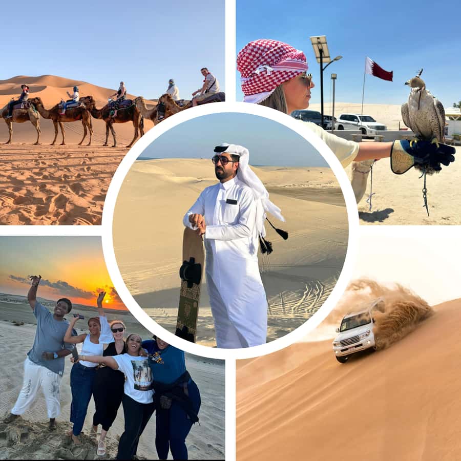 Doha: Desert Safari, Adventure, Sandboarding and Camel Ride - From Doha to Sealine Beach Resort
