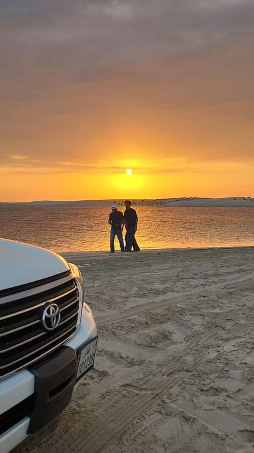 Doha: Desert Safari, Adventure, Sandboarding and Camel Ride - A short camel ride at Sealine Beach