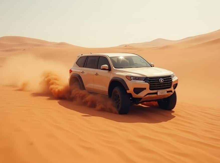 Doha: Desert Safari, Camel Ride, Dune Bashing & Inland Sea - Dune bashing across the golden dunes
