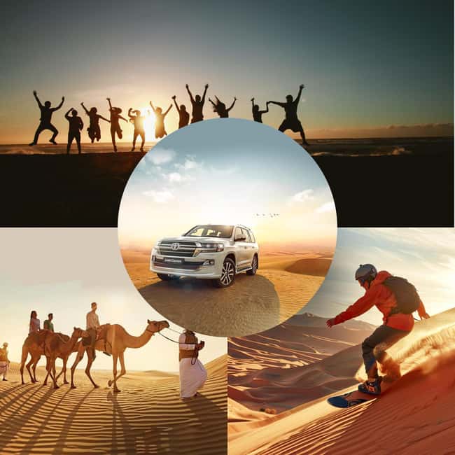 Doha: Desert Safari, Sandboarding, Camel Ride and Inland Sea - Dune bashing near the Inland Sea