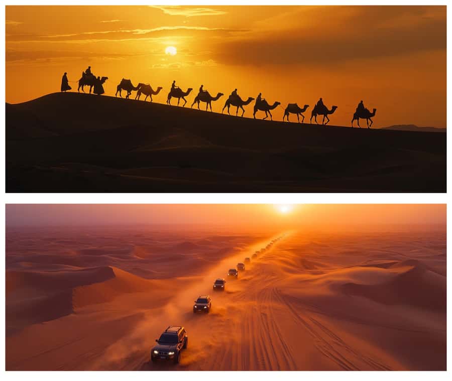 "Doha Desert Safari with all activities" - Camel rides and the first photo stop