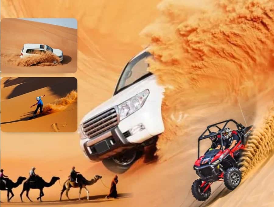 Doha:Desert Safari with Camel Ride, ATV Bike,& Sand Boarding - Taking control on the self-guided ATV