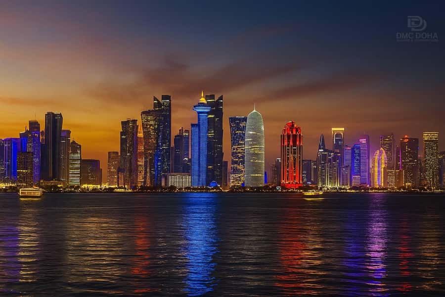 Doha Evening-Night City Tour from Hotel, Airport & Transfers - Doha Corniche and West Bay after dark
