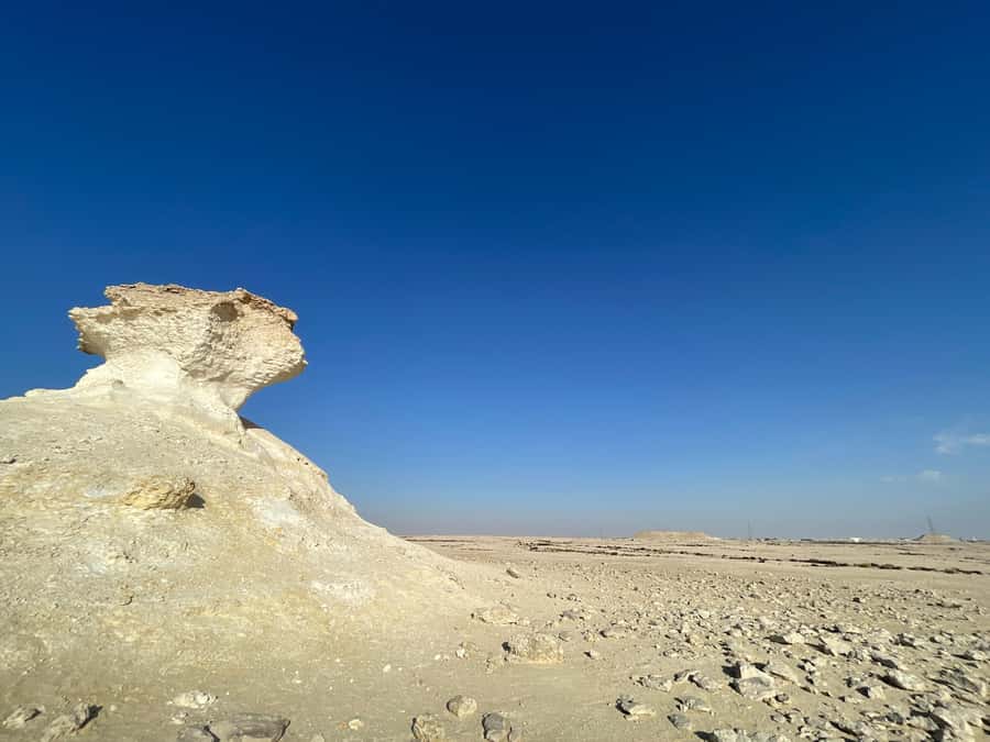Doha Full Day North & West Tour | Rich History & culture - Mushroom-shaped limestone at Ras Brouq
