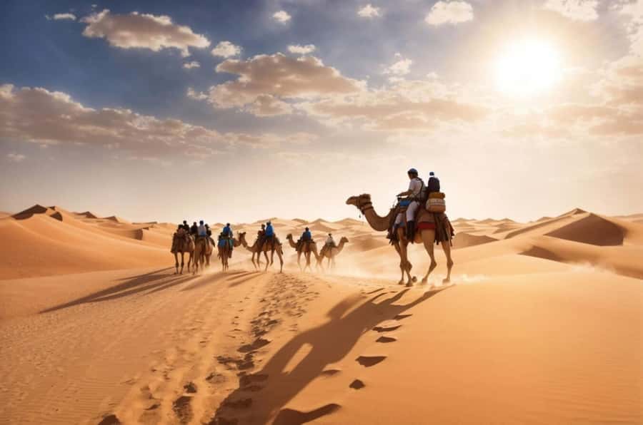 Doha: inland sea Tour With Dune Bashing &Sandboarding fun - Sandboarding after the 4WD ride