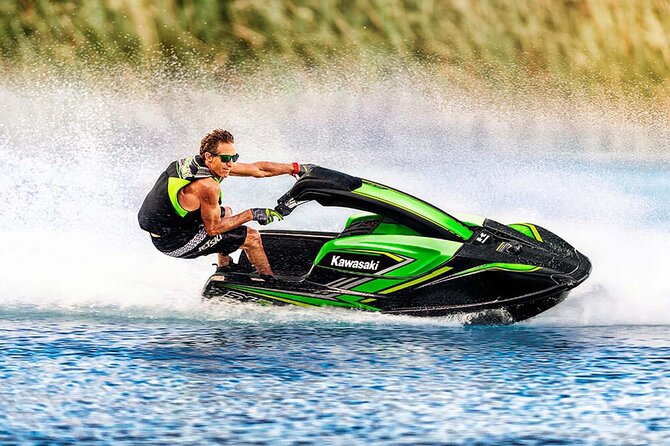 Doha: Jet Ski to Skyline with View of Katara and Pearl Qatar - Riding toward the Doha skyline