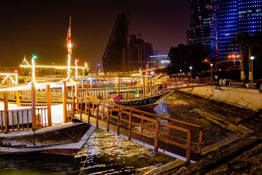 Doha: Moonlight Adventure City Tour with Arabic Dhow Cruise - Katara Cultural Village brings art into the evening
