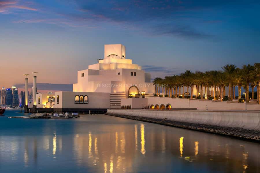 Doha: Night City Lights Tour with Arabian Dhow Cruise - The Pearl-Qatar and Porto Arabia photo stop