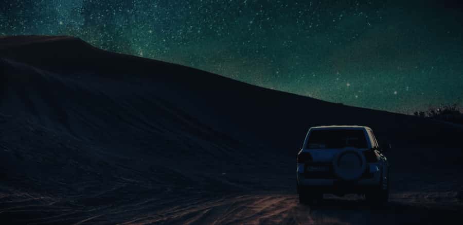 Doha: Night Desert Safari with Stargazing & Camel Ride - One hundred minutes of dune bashing near the inland sea