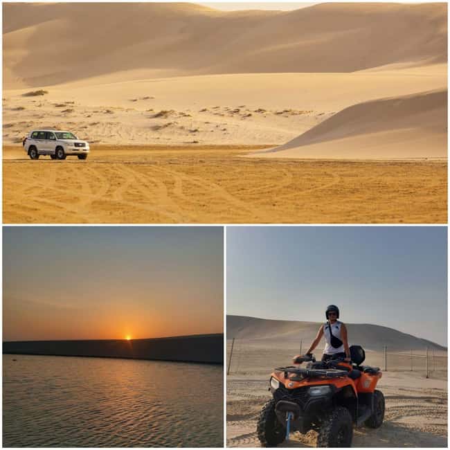 Doha: Night safari & STARGAZING-free camel ride, falcon, ATV - Leaving Doha in a Land Cruiser