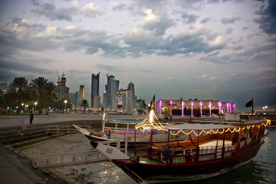 Doha Night Tour & Dhow Boat Cruise with Transfers - The Pearl-Qatar and its marina views