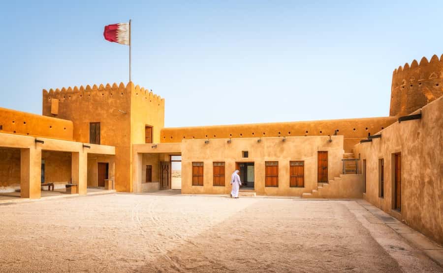 Doha: Olafur Eliasson Exhibit, Zubara Fort & Al Jumail - The long drive north from Doha
