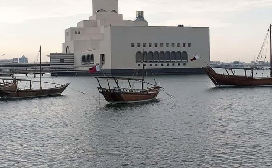 Doha: Private City Highlights Tour with Dhow Boat Cruise - Seeing the Corniche from the road