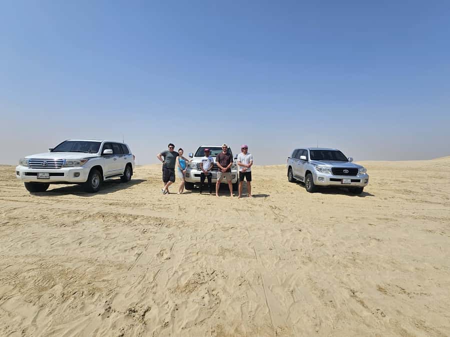 Doha:Private Desert Safari, Falcon, Sandboarding,inland sea - Dune bashing on the way to the Inland Sea