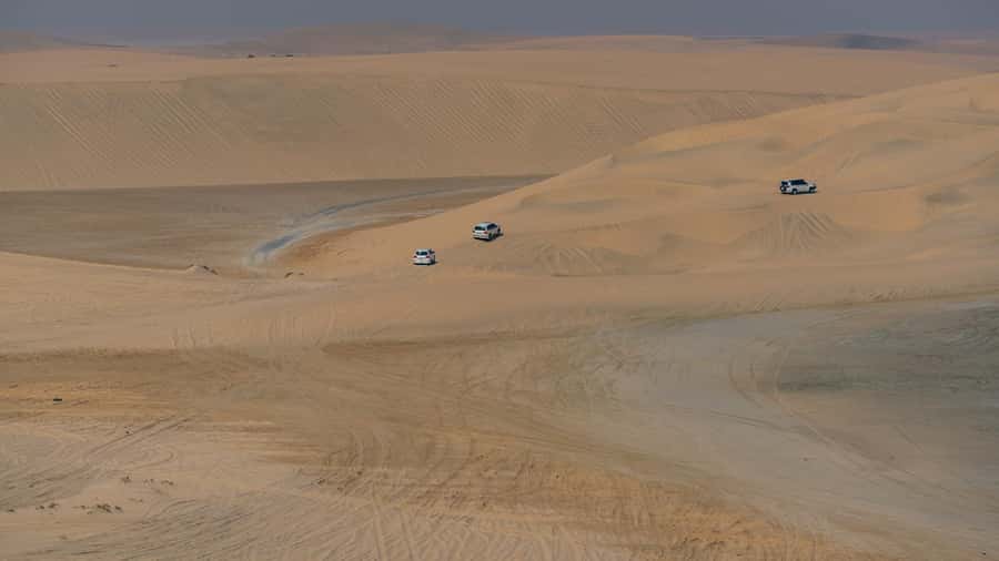 Doha Private Desert Safari, inland sea, sand boarding - The Inland Sea at the edge of the desert