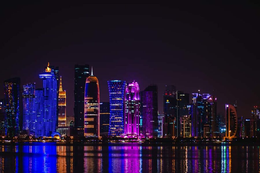 Doha: Private Night City Tour with Professional Guide. - Katara Cultural Village after dark
