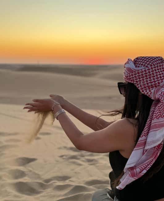 Doha Qatar : sealine adventure Camel Ride sandboard Sunset - Key points to know before booking