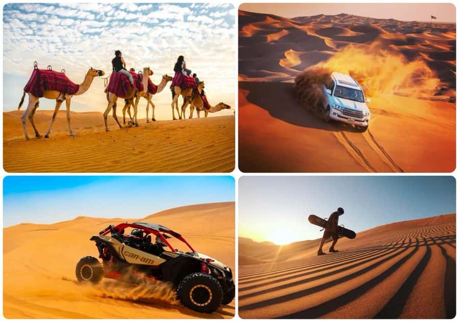 Doha: Quad/Buggy, Desert Safari, Camel Ride, Sandboarding - Leaving Doha for Open Sand