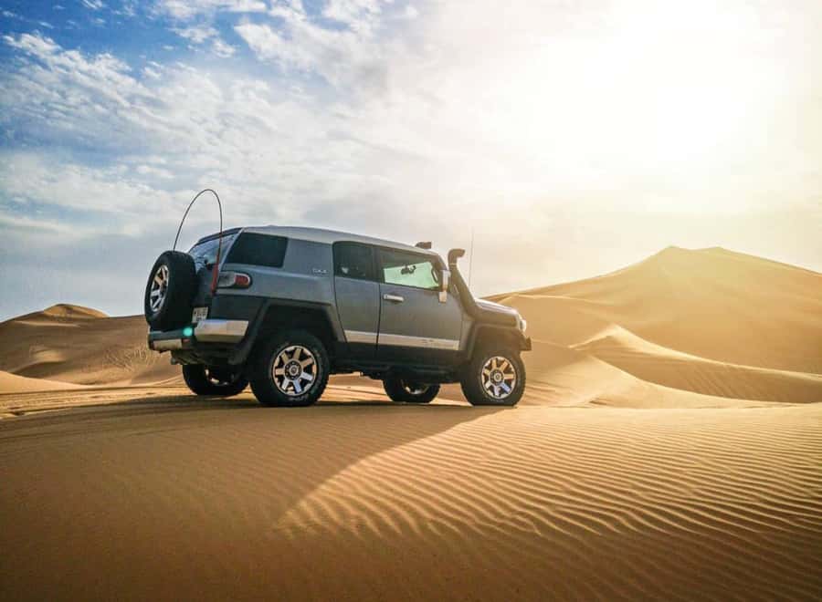 Doha: Relax Desert Safari, Camel Ride, Inland Sea, Swimming - The 45-minute ride toward Mesaieed