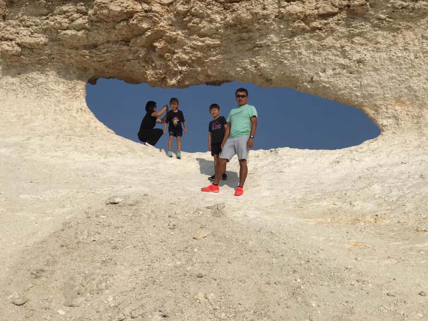 Doha; Richard Serra Installation, Mushroom rock and Zekreet - Zekreet’s fort ruins and desert setting