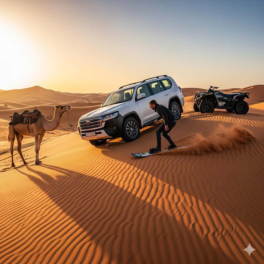 Doha: Safari, Camel Ride, Sand boarding and Inland Sea Tour - Leaving Doha for Qatar’s open desert