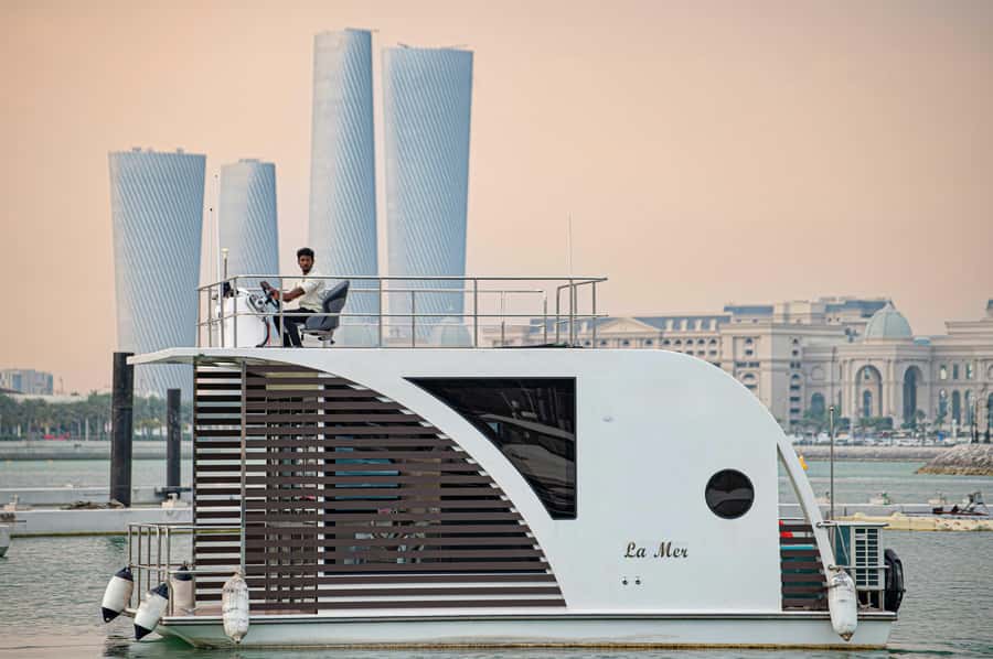 Doha: Sailing| Sea views| Private | 974 Cruises Houseboats - The upper deck and Doha’s sea views