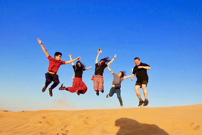 Doha Sharing Desert Safari with Dune Bashing and Sand Boarding - The long run toward Khor Al Udaid