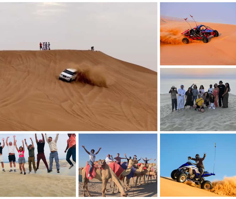 Doha: Sunset Desert Safari with Camel Ride and Sandboarding - Forty minutes of dune bashing near the viewpoint
