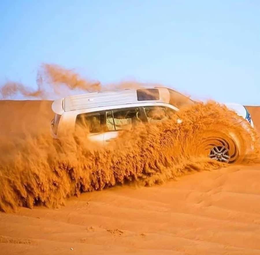 Doha: Sunset Desert Safari with Camel Ride & Sandboarding - Sandboarding down the dunes