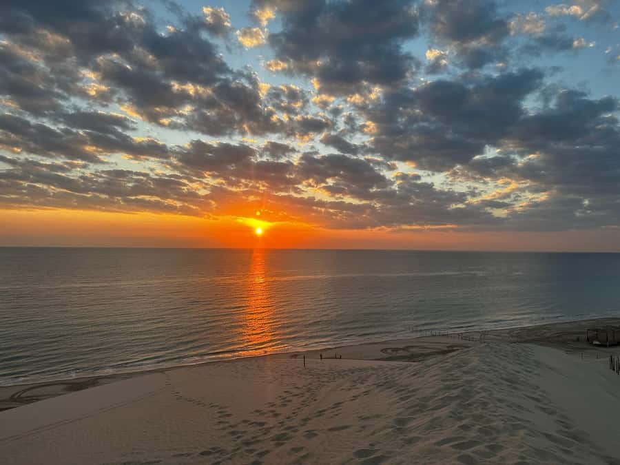 Doha: Sunset desert tour with Camel Ride, Inland Sea & Tea - A short camel ride in Mesaieed