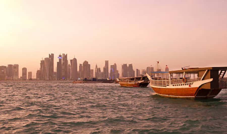 Doha: Sunset Dhow cruise including Pickup and Drop off - The Corniche From the Arabian Gulf
