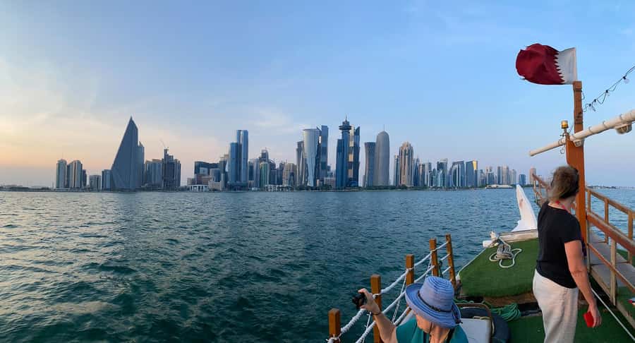 Doha: Sunset Dhow Cruise with Skyline View & Corniche - The Museum of Islamic Art from the water