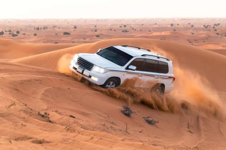 Doha Sunset or Sunrise Desert Safari, Camel Ride, Inland Sea - The 40-minute dune bashing run