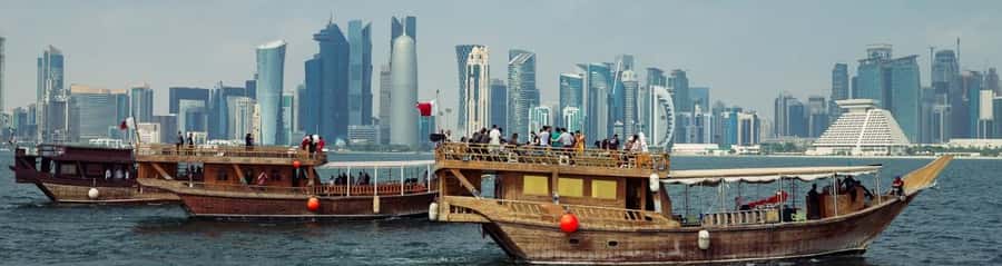 Doha: Traditional Dhow Cruise with Harbour and Skyline View - What you see along the Corniche