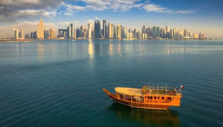 Doha: Traditional Dhow Cruise With Optional Arabic Dinner - Boarding a traditional wooden dhow