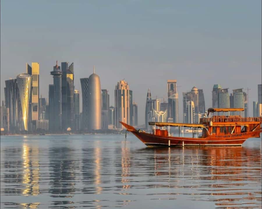 Doha: Traditional Wooden Dhow Cruise with Dinner /Arabic Tea - Seeing Doha from the harbor