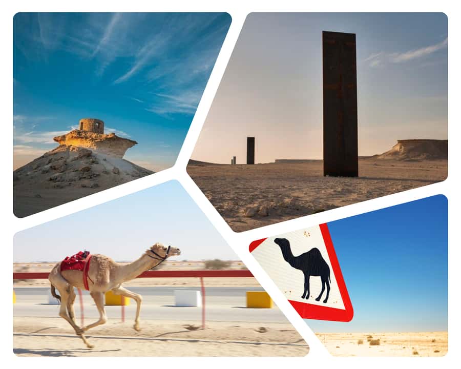 Explore Zekreet: Richard Serra Art & Mushroom Rock Wonders - Richard Serra’s four steel plates in the Brouq desert