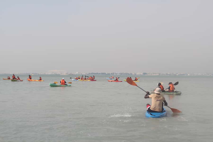 From Doha: Mangroves Kayaking Adventure - Starting out with a paddle and safety briefing