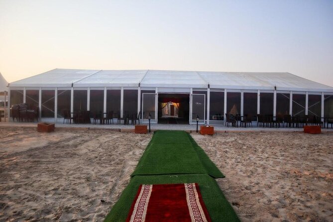 Full Day Desert Safari with Camp Access, Buffet Dinner,Camel Ride - Crossing the dunes to Khor Al Udaid