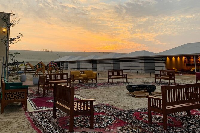 Full-day Qatar desert safari: dune bashing, sandboarding, camels - Sealine Beach and the route toward Khor Al Adaid