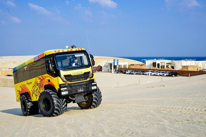 Monster Bus desert adventure: Dune bashing and sandboarding - What the sandboarding promise means
