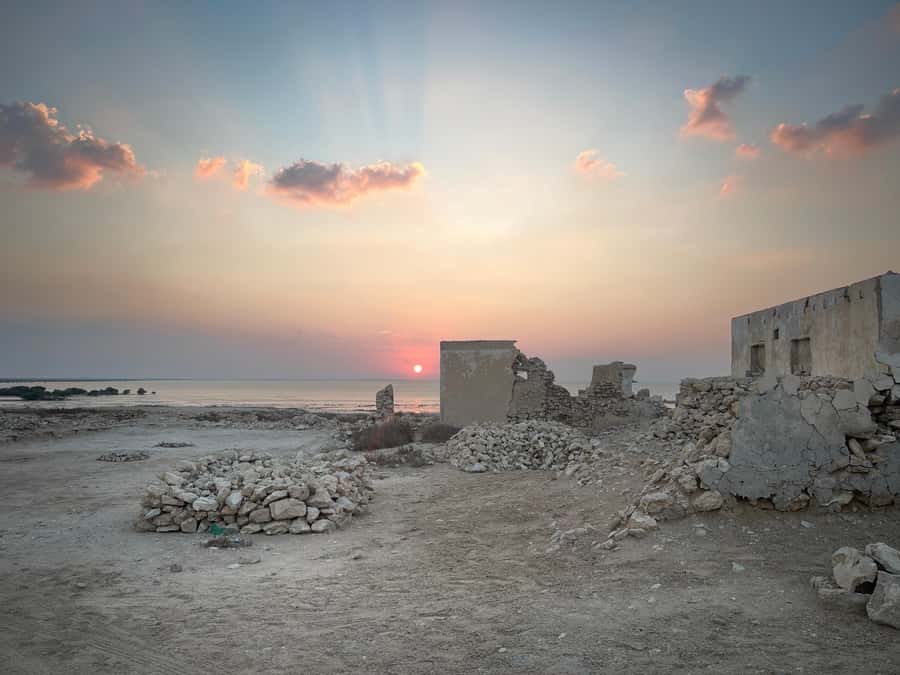 North of Qatar: Olafur Eliasson Exibit, Zubara fort & jumail - The drive through Qatar’s northern desert