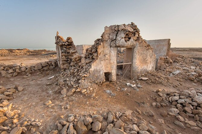 North of Qatar Tour|Zubara Fort, Purple Island & Mangroves Colony - Limestone, mud, and the old village sites